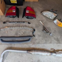 Honda Civic Parts Lot - Strut Bars, Tail Lights, Grille, Exhaust...