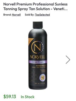Norvell Venetian Professional Spray Tan Solution – New (8 oz)