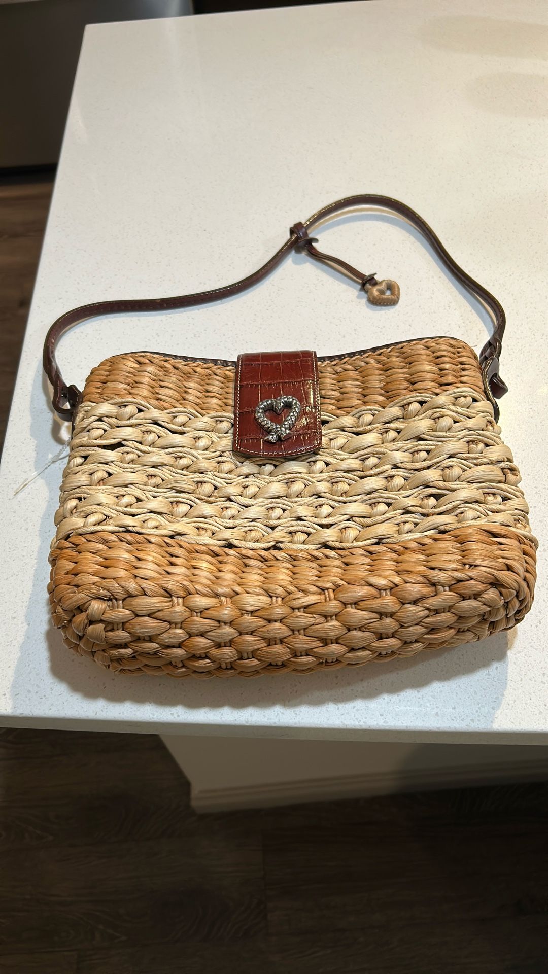 Brighton Tan And crème Woven Bag