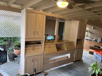 Solid wood modular headboard storage system