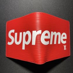 Louis Vuitton x Supreme Slender Wallet Epi Red