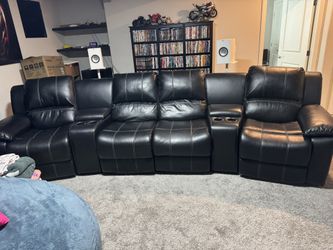 Theater Recliner Couch With Butt Kickers (Tactile Transducers)