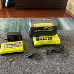 Ryobi 40 V lithium battery 6AH With Two Chargers