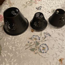 Nice 3 Vintage Candle Holder Top 