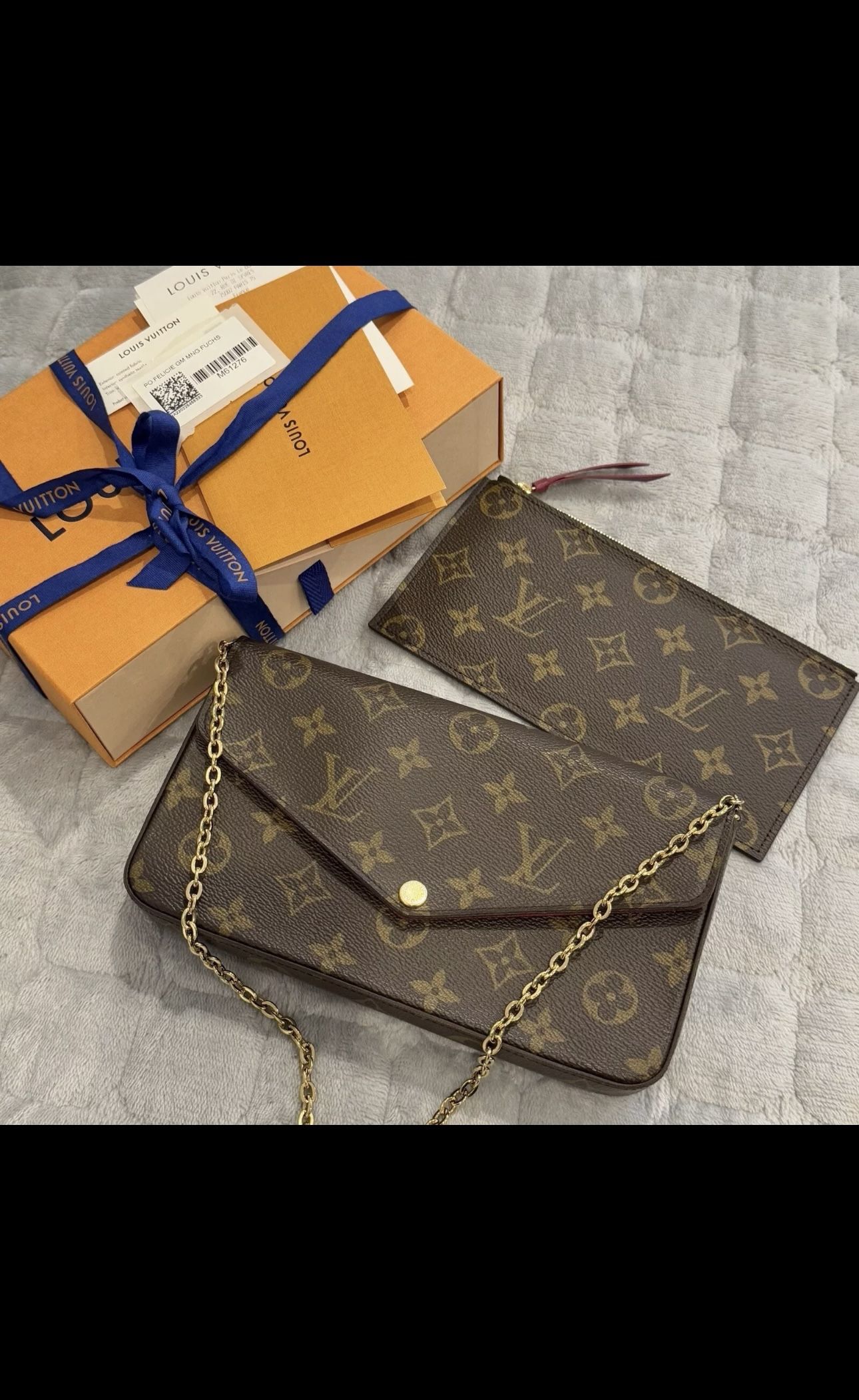 Louis Vuitton LV Felicie Pochette Women’s Brown Cross Body Chain Purse Bag