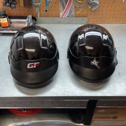 (2) Side By Side Helmets