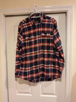 Used red flannel shirt by George