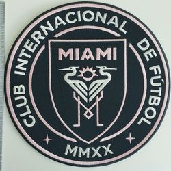 Inter MIAMI 6.5" PATCH Iron-On Club Futbol Soccer Messi Embroidered