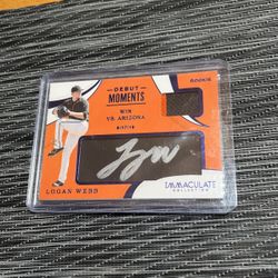 Logan Webb Rookie Debut Card 