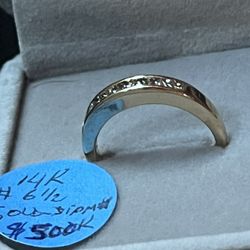 Ring 14k And Diamonds 