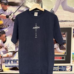 Vintage 2000’s Christian I Do Believe Jesus Graphic T-Shirt Size M Navy