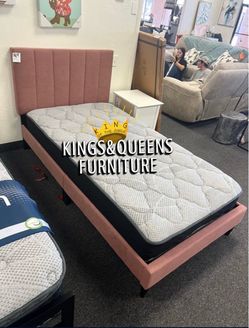 New twin bed frame with mattress