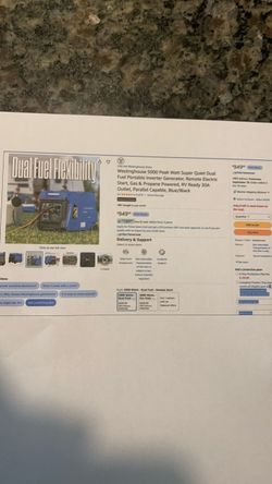 5000 peak watt generator