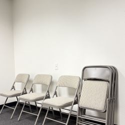 6 Pack Padded Folding Chairs with Cushion Seat, 