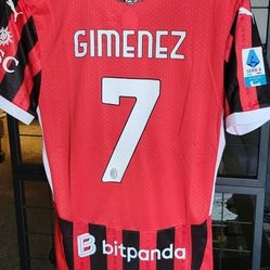 Puma Mens Milan Home Jersey Authentic Santi Gimenez Size Large Y XL No Trade 