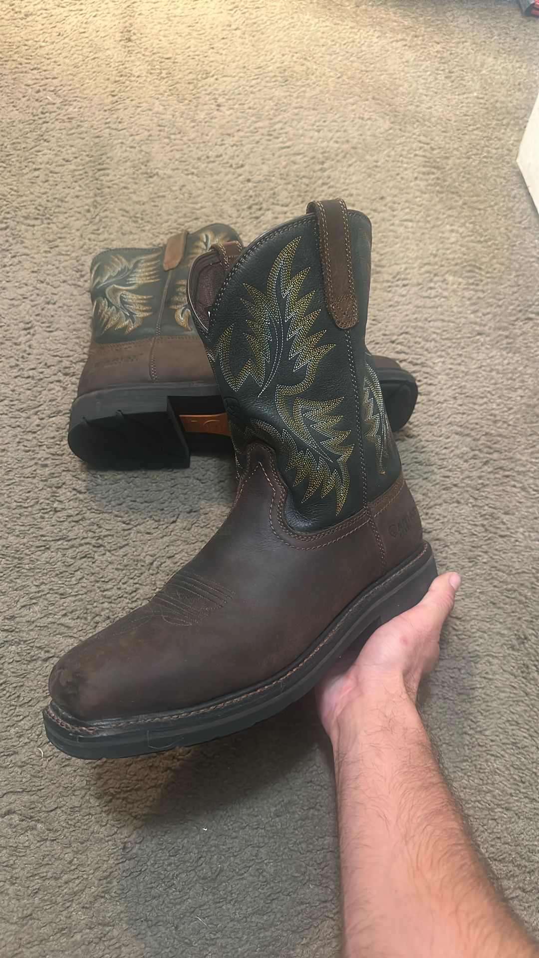 Ariat Cowboy/work Boots Steel Toe 11d