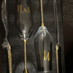 Mr And Mrs Champagne Glasses 