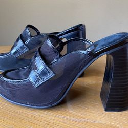 Zac Posen Black Mesh Office Slip On Size 6