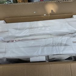 JOYMOR Kids Vanity Set, Wooden Princess Makeup Table with Stool, Tri-Folding Mirror, Large Drawer, Solid Wooden Legs, Beauty Dressing Set for Girls Be