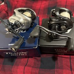 Shimano Tranx 201 Hg Daiwa Tatula 200HL baitcaster Reels  