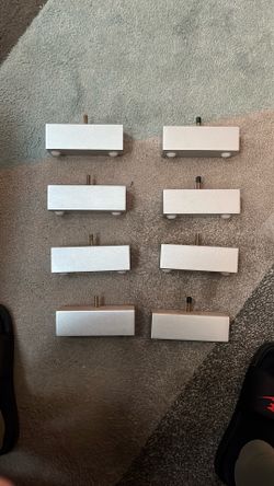 Couch Legs, Metallic Silver Painted Wood (set of 8)