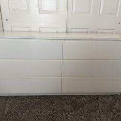 IKEA 6-drawer dresser, white