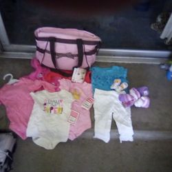 12 Pieces Baby Clothes Size 3 To 6 Months And Diaper Bag
