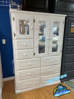 White XL pinewood closet wardrobe Pino madera sólida