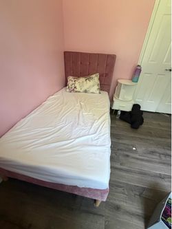 Pink twin bed