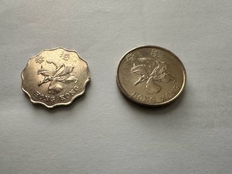 Hong Kong Dollar Coins Lot - $2 (1995) & $5 (1993)