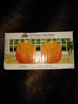 Candle holders salt rock