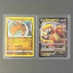 Dragonite English & Dragonite V Korean Pokémon Cards