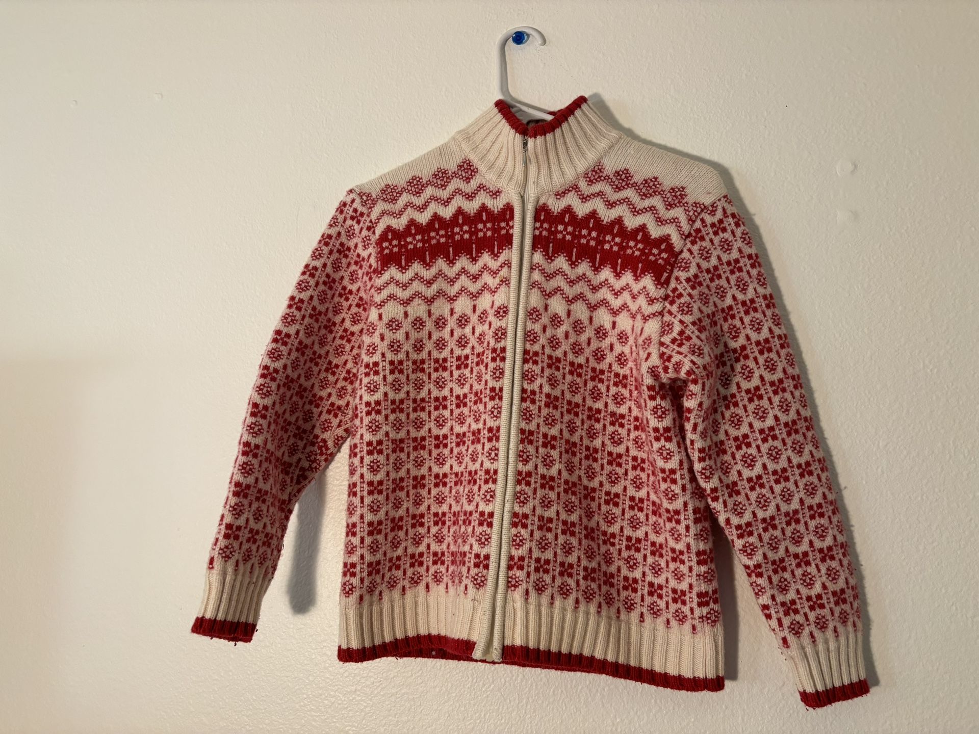 Small Collezione Dante Vintage Wool Blend Zip Cardigan