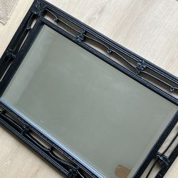 Rectangular Mirror With Interesting Frame