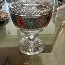 Antique Moser Crystal Compote 
