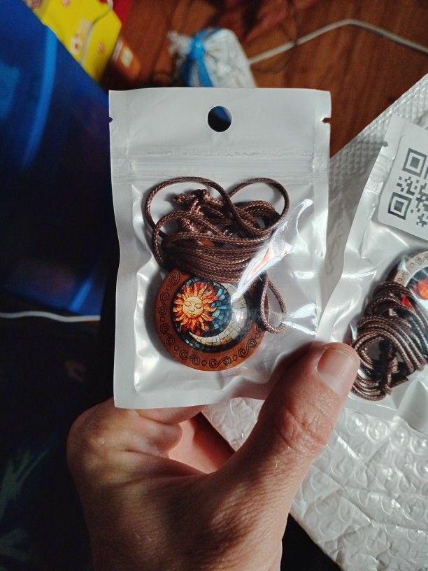 Moon And Heart Necklace Lucky Charm!