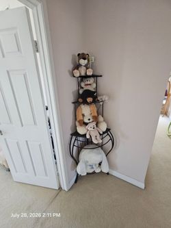 Multi-tier metal shelf