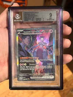 Pokémon TCG Destined Rivals Team Rocket's Mewtwo ex 231/182 Beckett 9 BGS 9