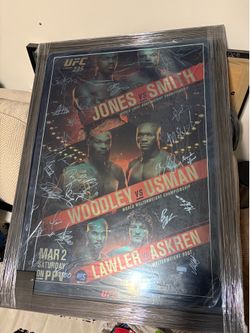UFC 235 Jones vs. Smith signed event poster