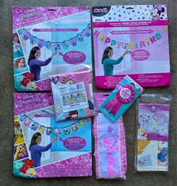 Disney Princess Happy Birthday Decorations Minnie Mouse
