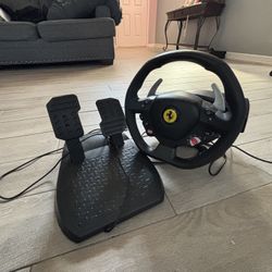 Ps5 & Ps4 Thrustmaster T80 Ferrari Steering Wheel And Pedals.