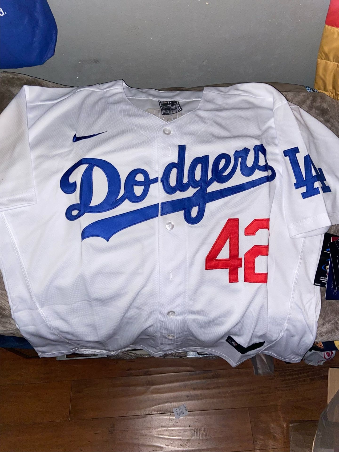 Jackie Robinson Number 42 White