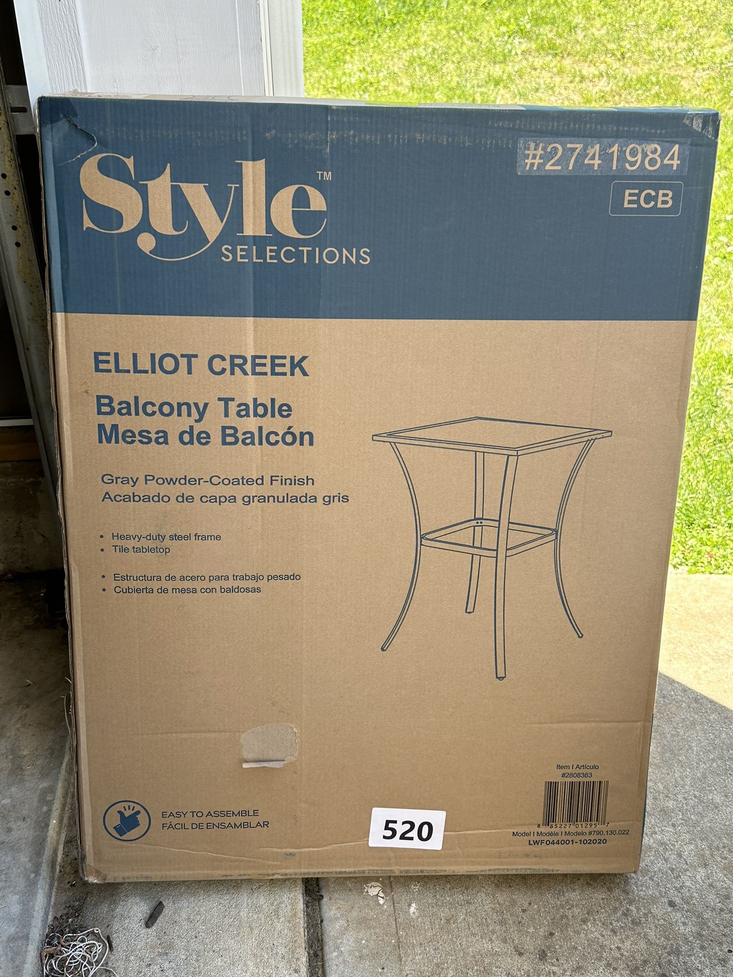 Style Selections Elliot creek Square Outdoor Bar Height Table 27.75-in W x 27.75-in L