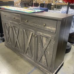 New Assembled Kitchen Sideboard Buffet Storage Cabinet Cupboard Coffee Bar Cabinet