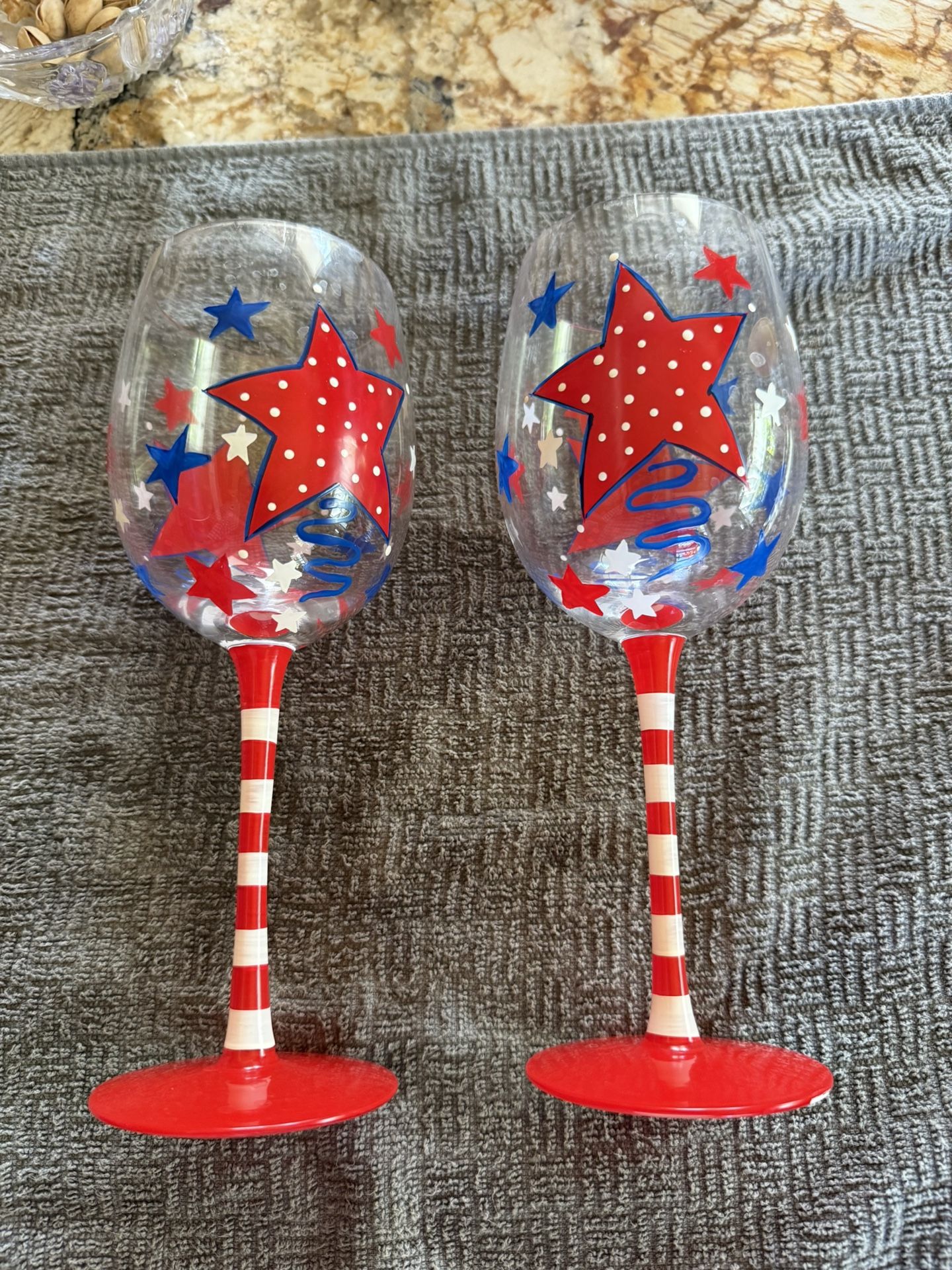 4th Of July Glasses ,, Set Of 4 ,,, $2 Dollars Each 