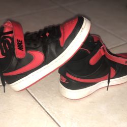 Red And Black Nike Highs Court Vision Borough Mid 2 (Size US 7)