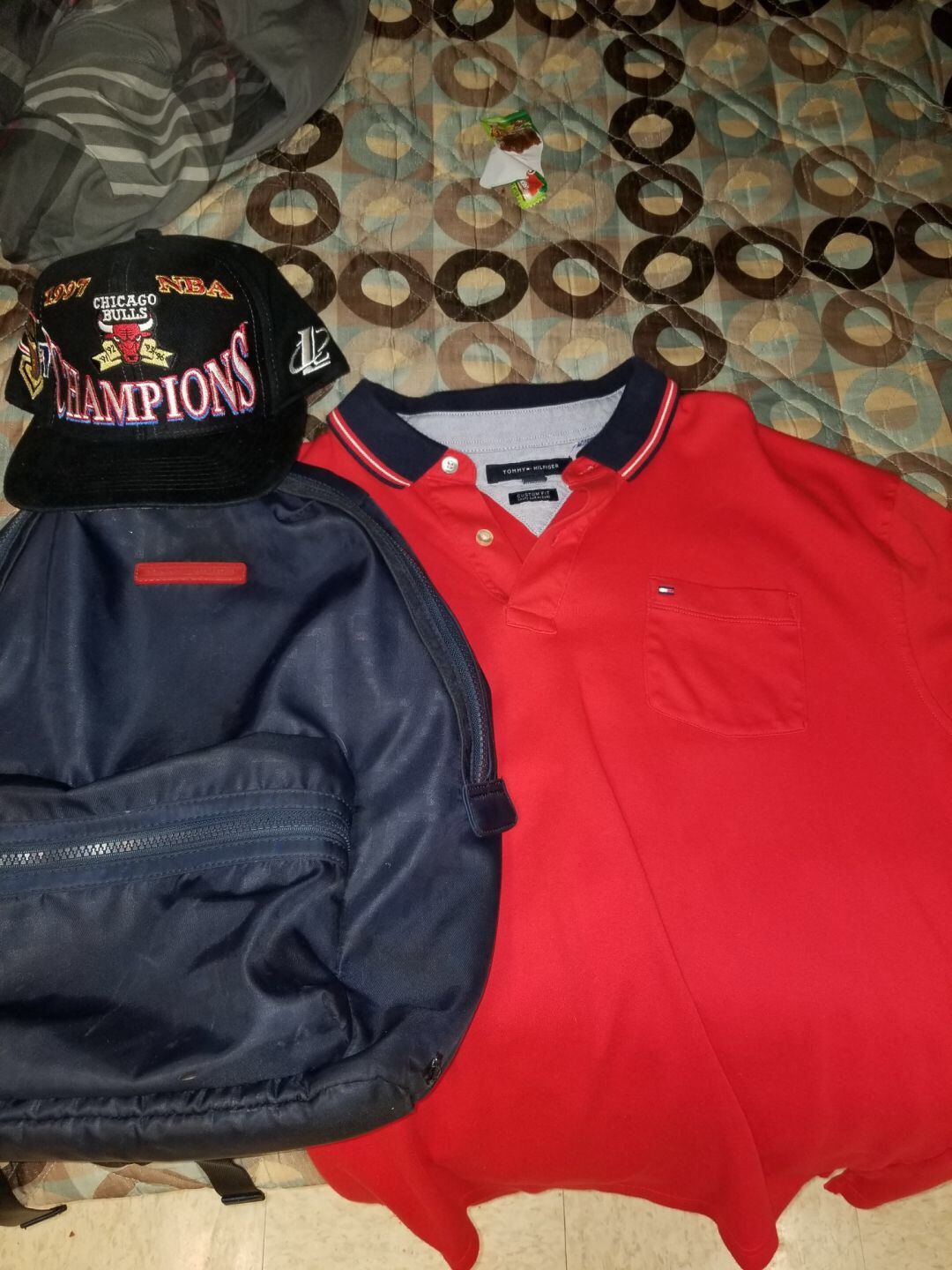 Tommy Hilfiger backpack and shirt