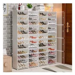 Portable Shoe Rack Shoe Storage Shelf Organizer with Transparent Cover V050
