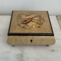 Vintage Italian Reuge Musical Jewelry Box