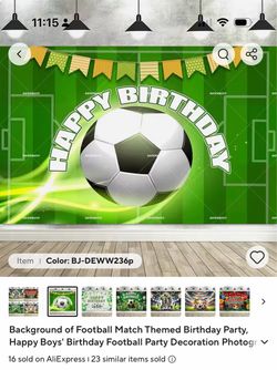 Soccer birthday party decor